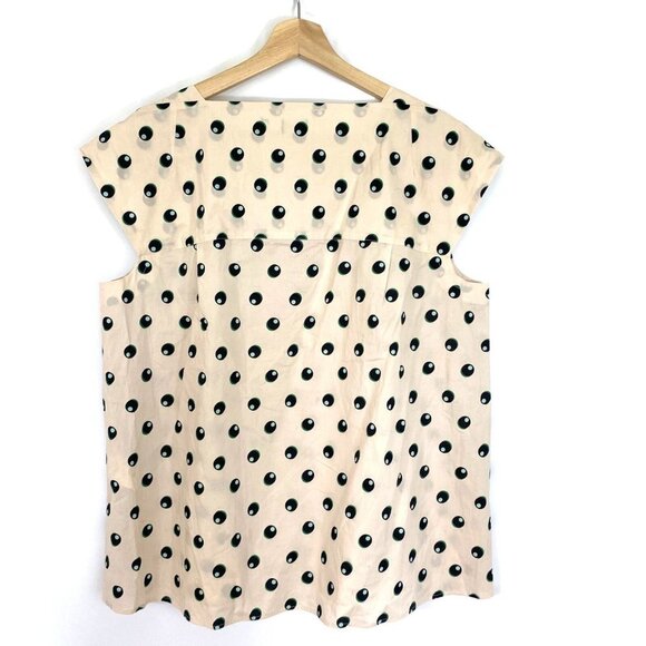 Polka Dot Cream Blouse - Picture 2 of 9